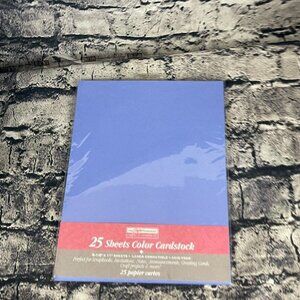The Paper Company  8.5" x 11" PRIMARY BLUE Cardstock 25 Sheets